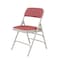 National Public Seating Fabric Triple Brace Double Hinge Folding Chair, Wine, PK4 2308 - alternate 6